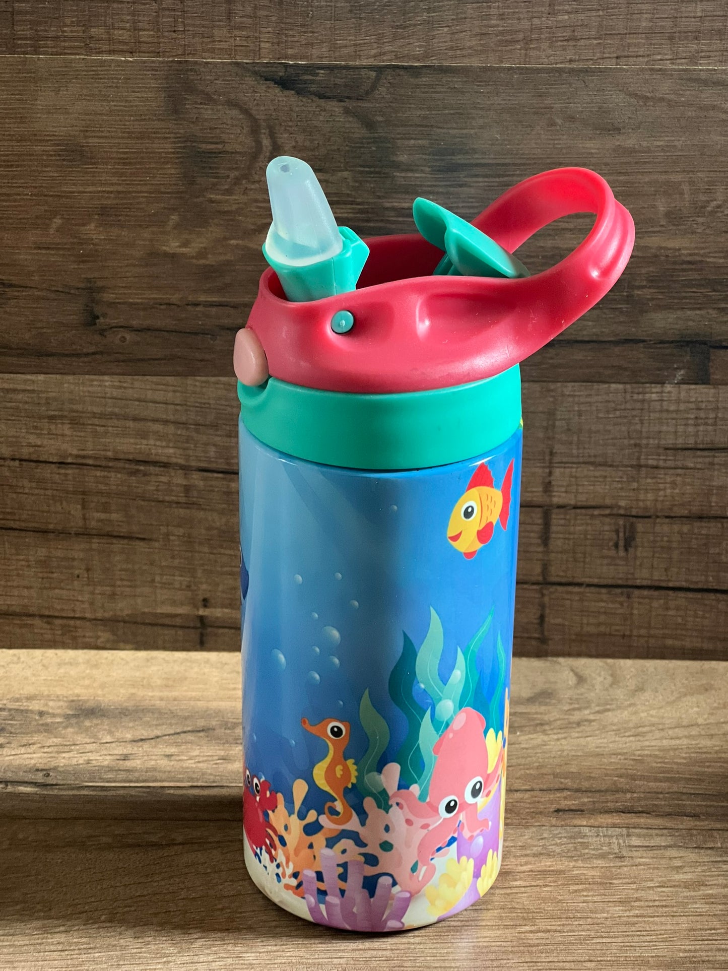 Kids Tumblers Sippy Cups - Flip Top - 12 oz - Butterflies - Sea Turtles - Safari and more