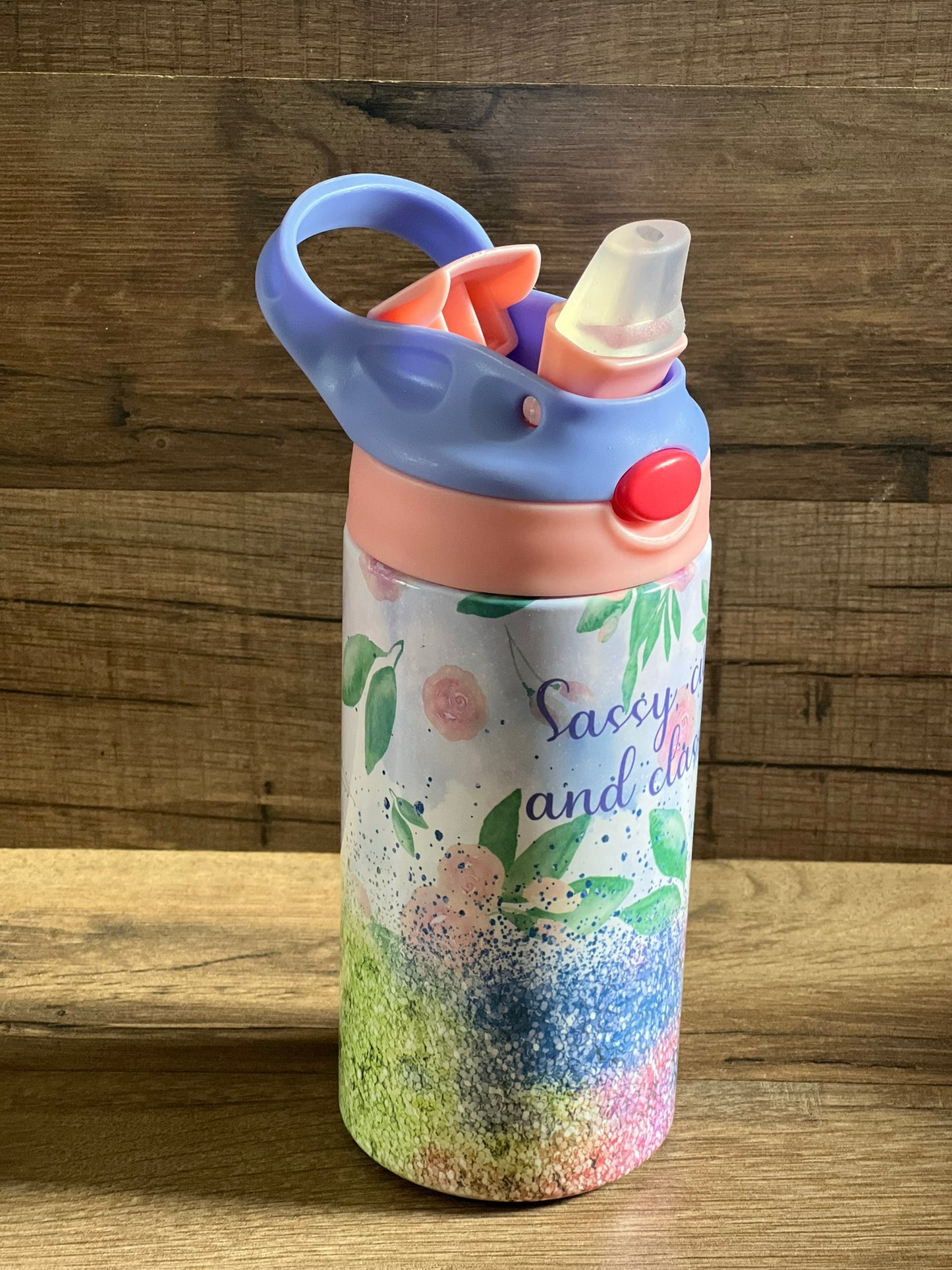 Kids Tumblers Sippy Cups - Flip Top - 12 oz - Butterflies - Sea Turtles - Safari and more