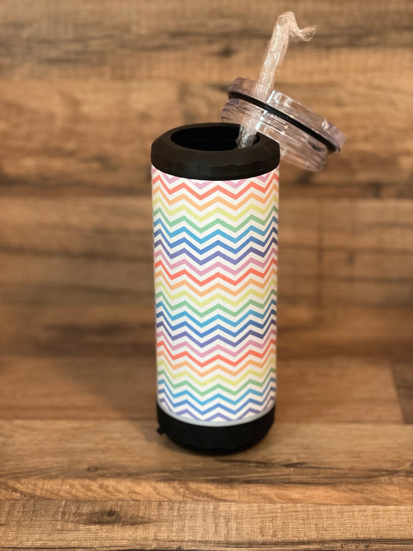 Can Cooler with Bluetooth Speaker - 4 in 1 - Aluminum - 14 oz tumbler - skinny cans - pop cans - bottles - daisies - cheetah - chevron - woodland and more